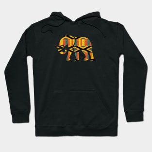 Elephant Animal with African Kente Pattern Hoodie